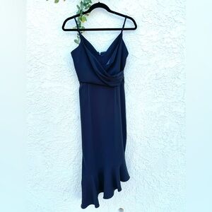 Gianni Bini Black Cowl Neck Midi Dress